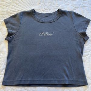 Light blue wash, St. Barth crop top from Brandy Melville. Style top is Ashlyn